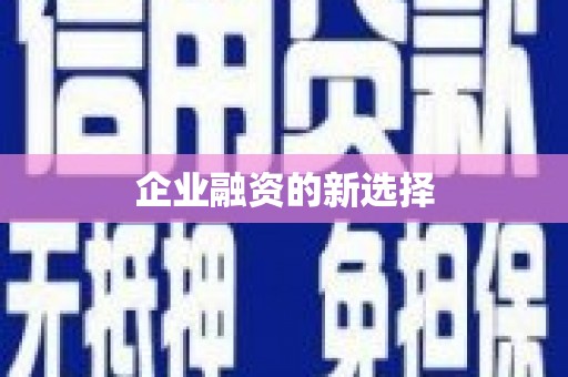 马公企业融资的新选择
