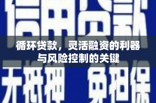 马公循环贷款，灵活融资的利器与风险控制的关键