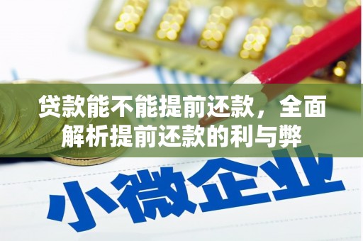 马公贷款能不能提前还款，全面解析提前还款的利与弊