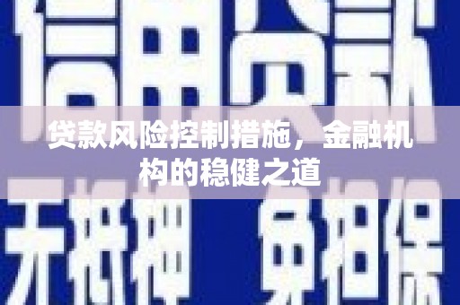 马公贷款风险控制措施，金融机构的稳健之道
