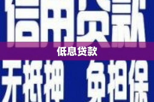 马公低息贷款
