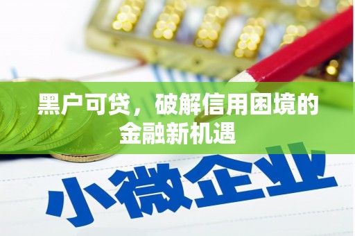 马公黑户可贷，破解信用困境的金融新机遇