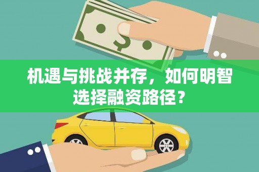 马公机遇与挑战并存，如何明智选择融资路径？